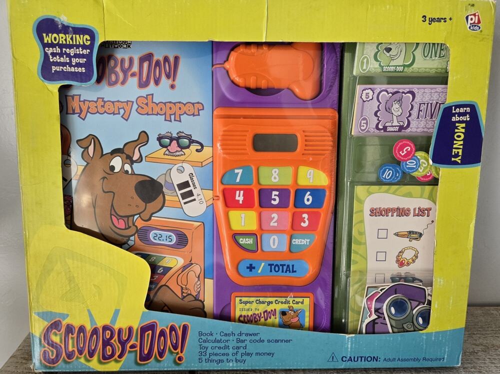 VTG 2004 Scooby-Doo Cash Register Count & Play Set! Sealed! RARE Collectible Toy